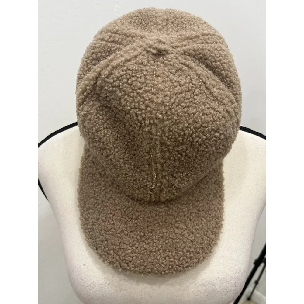 Marcus Adler‎ Sherpa Baseball Cap Womens One Size Tan Beige Excellent Teddy Hat